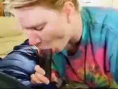My black cock gets sucked like there is no tomorrow by this blond bitch.